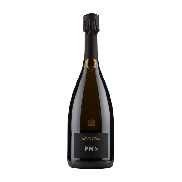 Bollinger PN Brut VZ19 champagne bottle on a white background