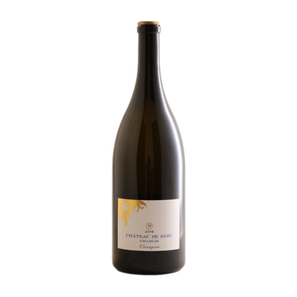 ChateaudeBeruChablisOrangerie2018 bottle with a label on a white background