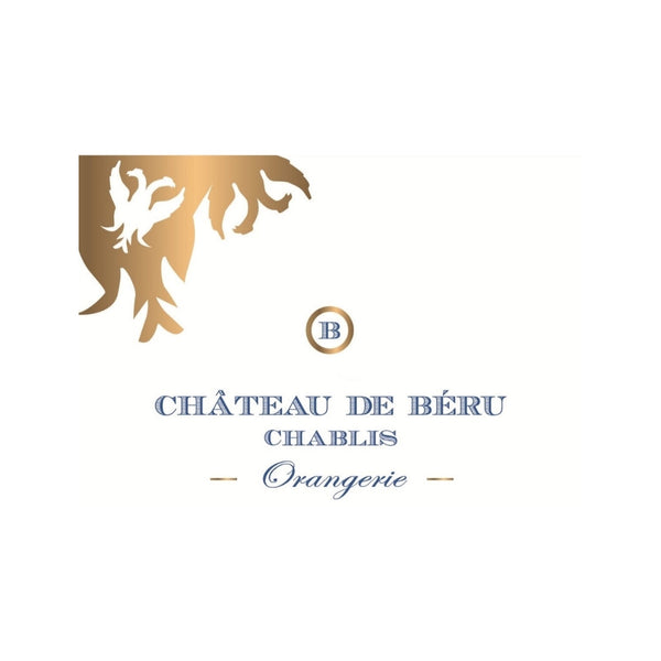 Logo of Château de Béru Chablis Orangerie with decorative elements on a white background