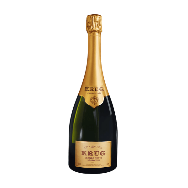 Krug 172 champagne bottle on a white background