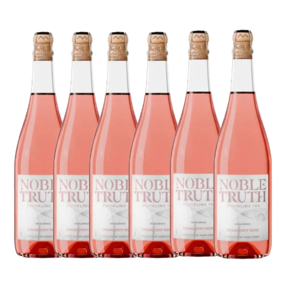 6 bottles of Noble Truth Cranberry Rose Sparkling Tea 750mL