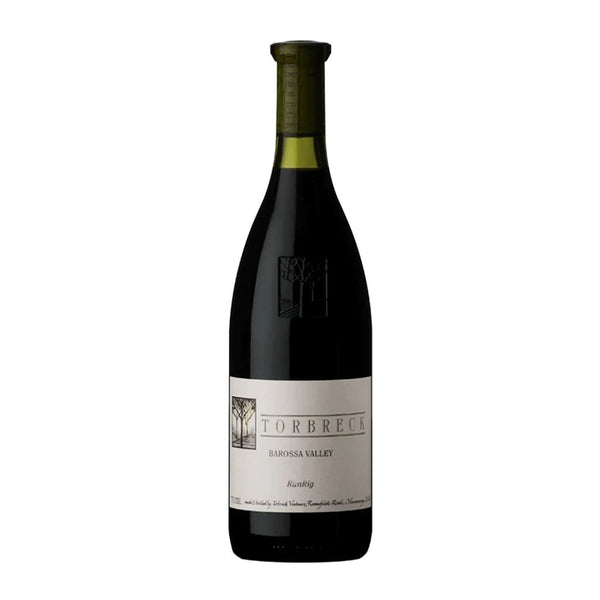 A bottle of Torbreck Run Rig 2021 wine with a label that includes the name of the wine and the region 'Barossa Valley'.