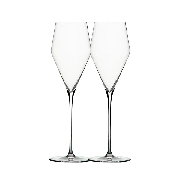 A Pair Of Zalto Champagne Glasses