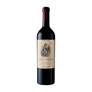 Catena Zapata Nicasia Vineyard Malbec wine with a label on a white background