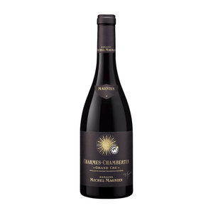Domaine Michel Magnien Charmes-Chambertin Grand Cru 2019 Wine bottle with a dark label on a white background