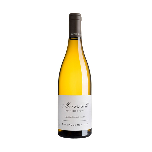 Bottle of Domaine de Montille Meursault Saint Christophe white wine.