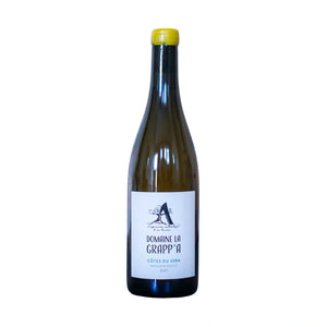 Wine bottle with 'Domaine La Grappa' label on a white background