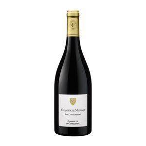 Domaine de la Commaraine Chambolle-Musigny Les Condemennes 2023 Wine bottle with gold cap and white label on a white background