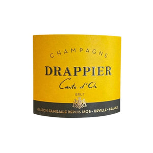Drappier champagne label on a white background