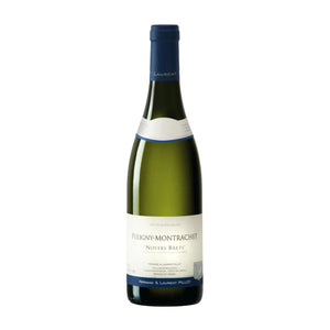 Bottle of Fernand & Laurent Pillot Puligny-Montrachet Noyers Brets 2018 wine with a white and blue label