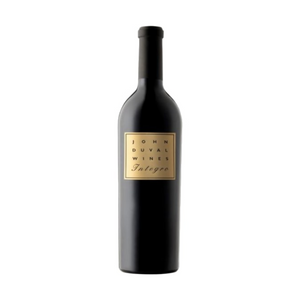 A bottle of John Duval Integro Cabernet Shiraz 2016 wine with a black label and gold text.