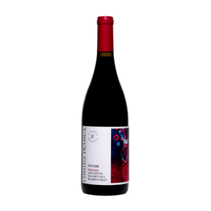 Lingua Franca The Plow Pinot Noir 2022 Red wine bottle with a visible label on a white background