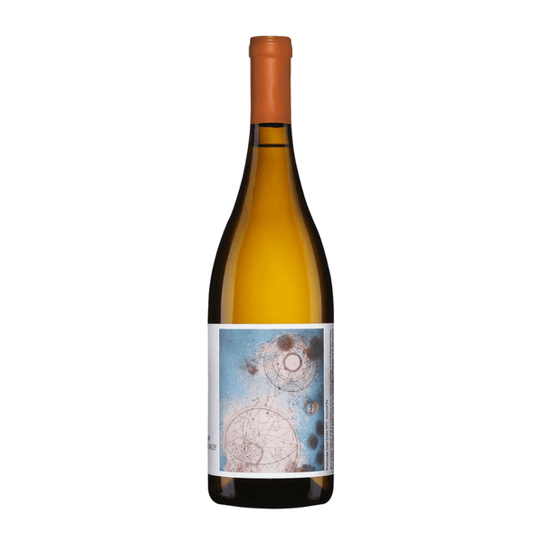 Lingua Franca Avni Chardonnay 2022 bottle with a decorative label on a white background