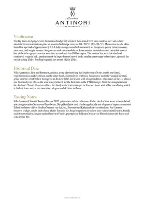 Marchesi Antinori Villa Antinori Riserva Chianti Classico DOCG 2022