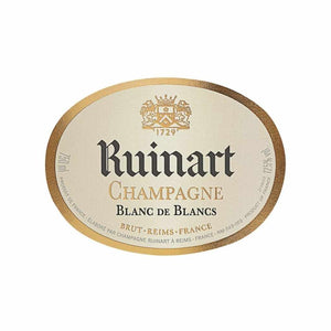 Ruinart Champagne label on a white background
