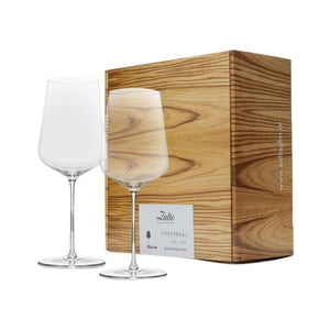 A Pair Of Zalto Universal Glasses With Box